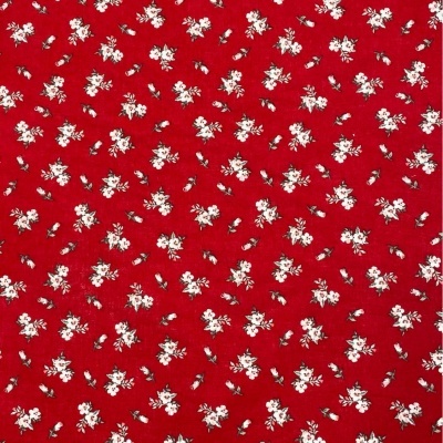 Tecido Red Flowery