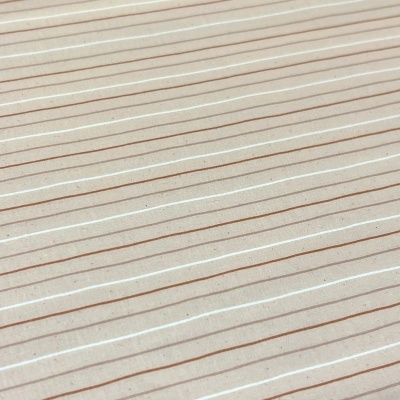 Tecido Pontotextil | Riscas - Bege, Branco e Castanho