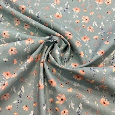 Tecido Poppy | Flowers - Verde