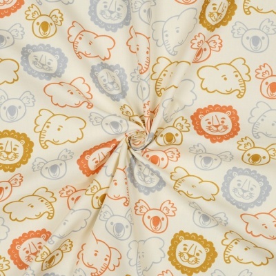 Tecido Poppy | Safari Animals - Pérola