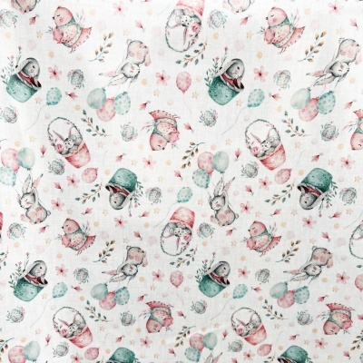 Tecido Plastificado | Coelhinhos e Balões