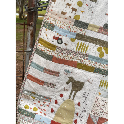 Hatched and Patched | The Goat, the Goose, & and Cow Called Bruce Quilt