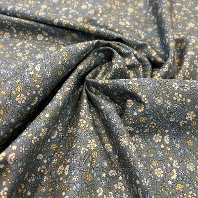 Tecido Makower | Bloom Floral Scroll - Cinzento