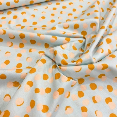 Tecido Poppy | Dots - Pêssego e Mostarda