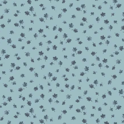 Tecido Stof | Tiny Delight - Autumn Leaves - Azul