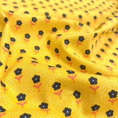 Tecido Poppy | Delight Flower - Amarelo