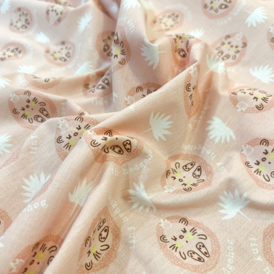 Tecido Le Tissu by Domotex | Tiny Hedgehog - Coral