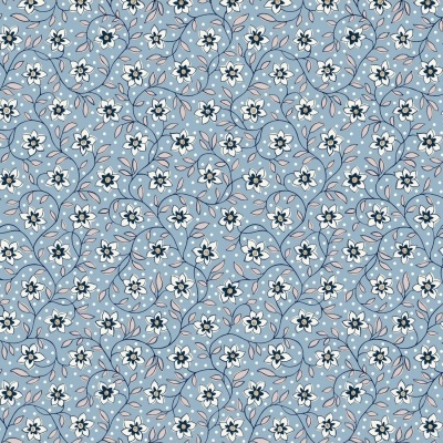 Tecido Liberty | Denim Florals - Lily Trail B