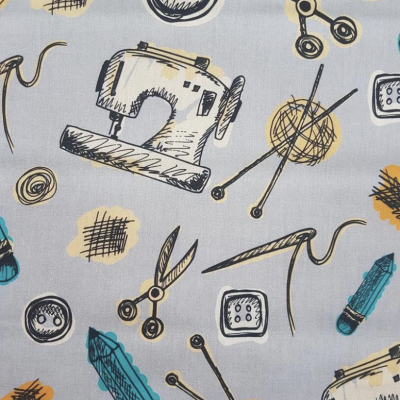 Tecido Sew It - Cinzento