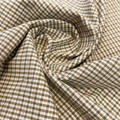 Tecido Japonês | Plaid - Verde e Bege