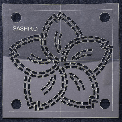 Sew Easy | Template de Sashiko | Sakura 4" - Cherry Blossom