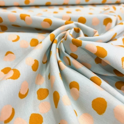 Tecido Poppy | Dots - Pêssego e Mostarda