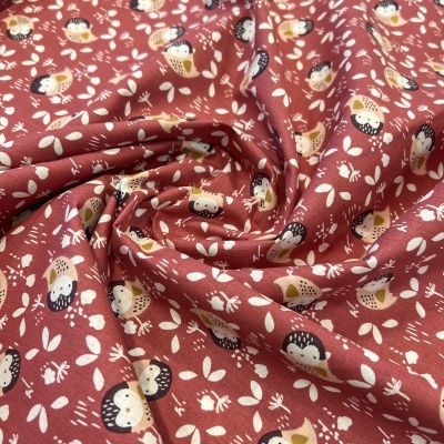 Tecido Le Tissu by Domotex | Coruja - Bordeaux