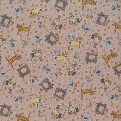 Tecido Lynette Anderson | One Stitch at a Time Sew - Buddies Pink