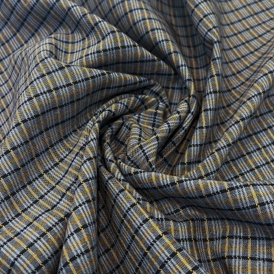 Tecido Japonês | Xadrez - Azul e Camel