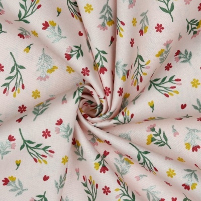 Tecido Poppy | Glitter Flowers - Rosa