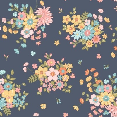 Tecido Maywood | Multi Bouquet - Navy