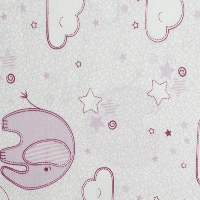 Tecido Elephant in the Clouds - Rosa