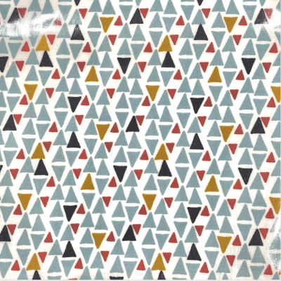 Tecido Plastificado | Triangulos - Azuis