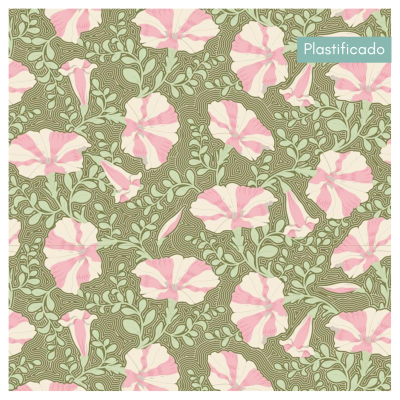 Tecido Plastificado | Tilda - Striped Petunia Green
