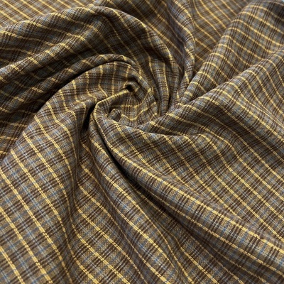 Tecido Japonês | Checks - Castanho