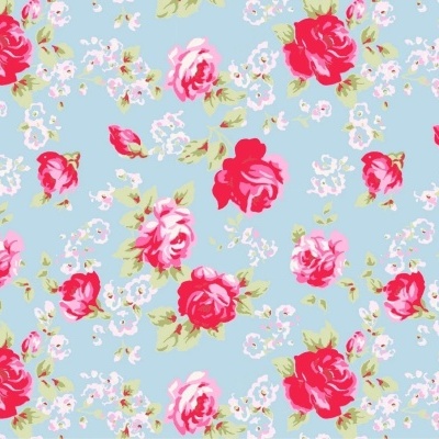 Tecido Tanya Whelan | Posie - Scattered Roses Blue