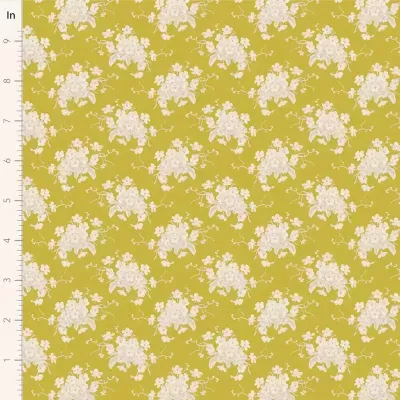 Tecido Tilda | Sunday Brunch - White Flower Sour Yellow