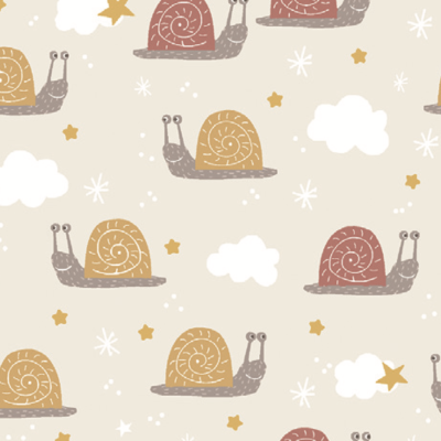 Tecido Snailed It - Bege