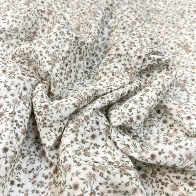 Musselina | Mini Flowers - Verde e Bege