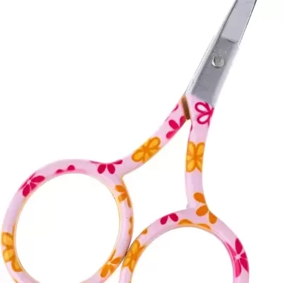 The Quilted Bear | Tesoura de Bordar 3,50" - Margaridas fundo Rosa