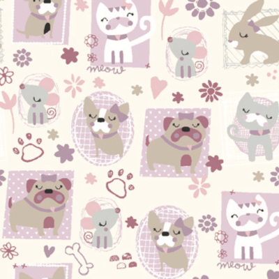 Tecido Pink Pets