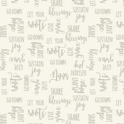 Tecido Rustic Rosettes | Words - Crú