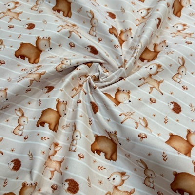 Tecido Pontotextil | Bosque - Bege