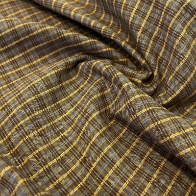 Tecido Japonês | Checks - Castanho