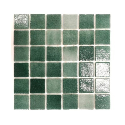 Azulejos quadrados verdes com acabamento brilhante e mate