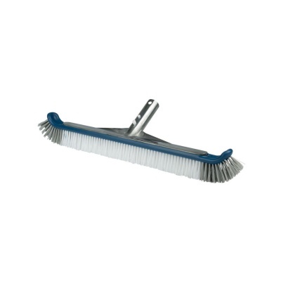 Escova para piscina com cerdas e encaixe metálico