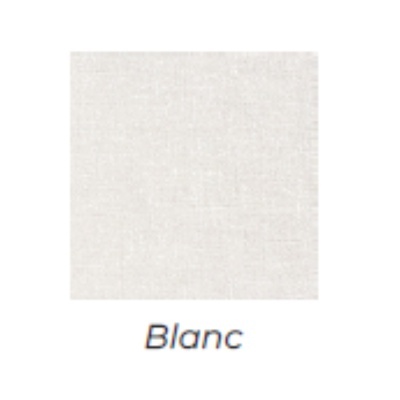 Tecido branco com textura e texto Blanc