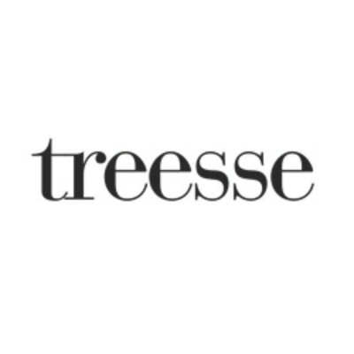 Logotipo da marca treesse em fonte preta sobre fundo branco