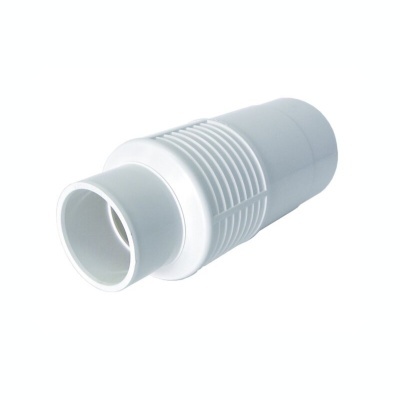 Tubo branco de plástico com rosca externa