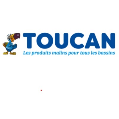 Logótipo com tucano azul e texto TOUCAN