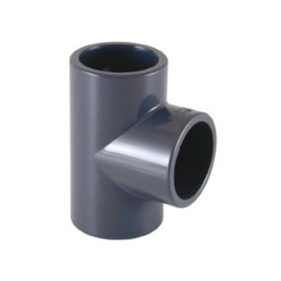Aplicação em T em PVC cinzento