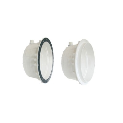 Filtros brancos de plástico para piscina com flange preta e branca