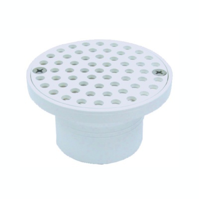 Filtro redondo branco com perfurações para ralo