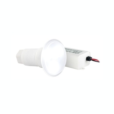Sensor de movimento branco com lente redonda e unidade eletrónica