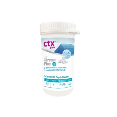 Recipiente plástico branco com rótulo ctx pro Xtreme Floc