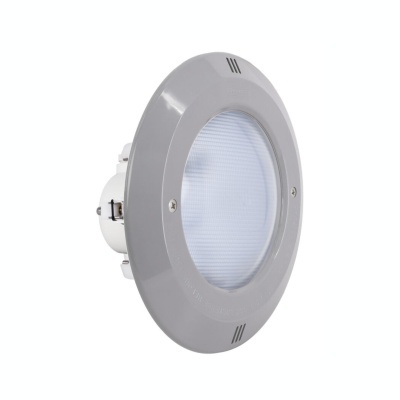 Luz de embutir redonda cinza com difusor branco texturizado