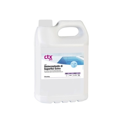 Frasco branco de produto de limpeza para piscinas marca ctx pro