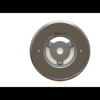 Dispositivo circular cinzento com a marca ASTRALPOOL na parte superior
