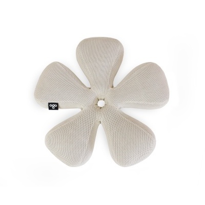 Travesseiro ergonómico flor bege com etiqueta ogo