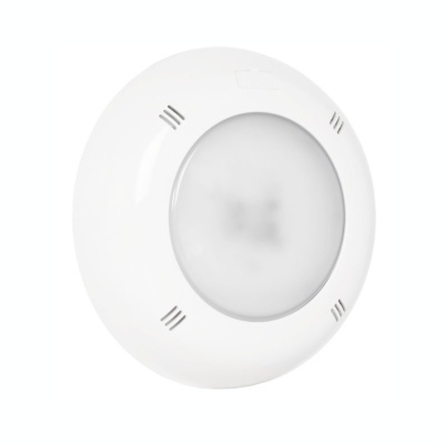 Plafon redondo branco com cúpula translúcida e aberturas laterais